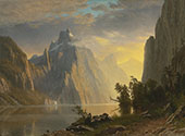 Lake in the Sierra Nevada By Albert Bierstadt