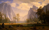 Looking Up the Yosemite Valley By Albert Bierstadt