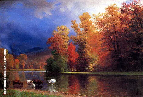 On the Saco By Albert Bierstadt