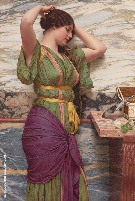 Classical Maiden 1899 by John William Godward | Oil Painting Reproduction