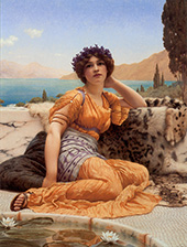 With Violets Wreathed and Saffron Hue By John William Godward