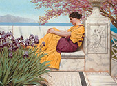 Under the Blossom that hangs on the Bough 1917 By John William Godward