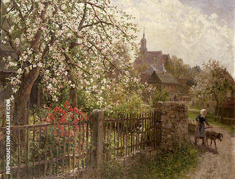 Apple Blossoms by Albert Ernst Muhlig | Oil Painting Reproduction