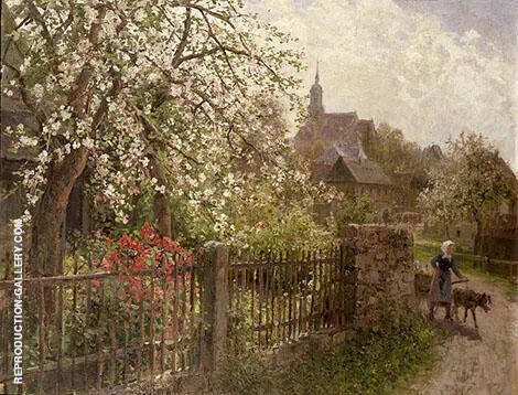 Apple Blossoms By Albert Ernst Muhlig