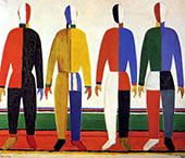 Sportsmen 1928 By Kazimir Malevich