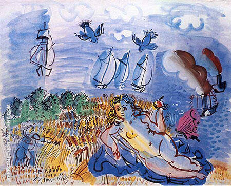 Ceres by The Sea 1928 by Raoul Dufy | Oil Painting Reproduction