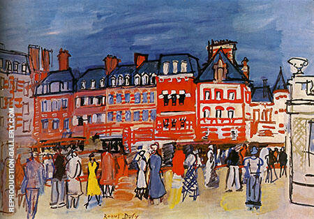 Houses in Trouville 1933 by Raoul Dufy | Oil Painting Reproduction