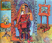 Interior with Indian Woman 1930 By Raoul Dufy