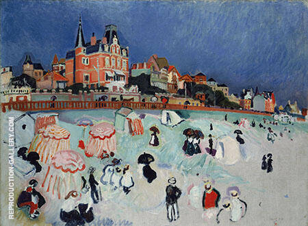 La Playa de Sainte Adresse 1906 by Raoul Dufy | Oil Painting Reproduction