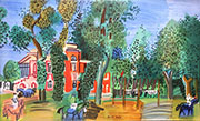 Paddock at Deau Ville By Raoul Dufy