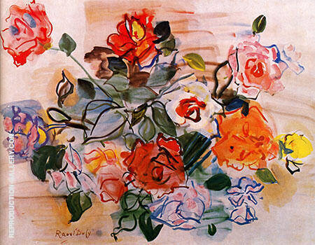Pink Bunch 1940 by Raoul Dufy | Oil Painting Reproduction