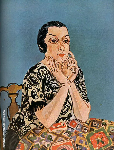 Portrait of Mrs Dufy 1930 By Raoul Dufy