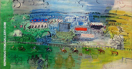 Racecourse at Epsom by Raoul Dufy | Oil Painting Reproduction