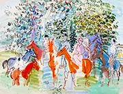 The Kessler Family on Horseback 1931 By Raoul Dufy