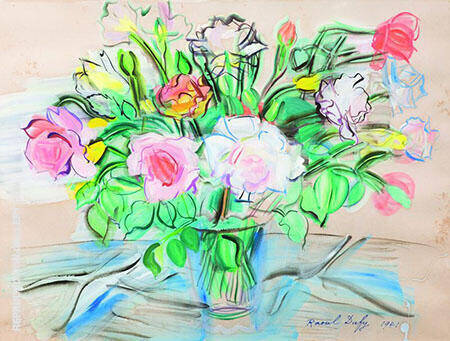 Vase of Roses 1941 by Raoul Dufy | Oil Painting Reproduction