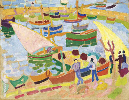 Voiliers et Barques Dans Le Port by Raoul Dufy | Oil Painting Reproduction