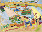 Voiliers et Barques Dans Le Port By Raoul Dufy