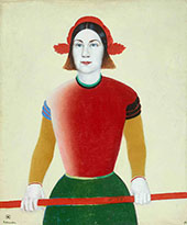 Girl with Red Pole1932 By Kazimir Malevich