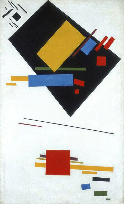 Suprematist Painting with Black Trapezium and Red Square 1915 By Kazimir Malevich