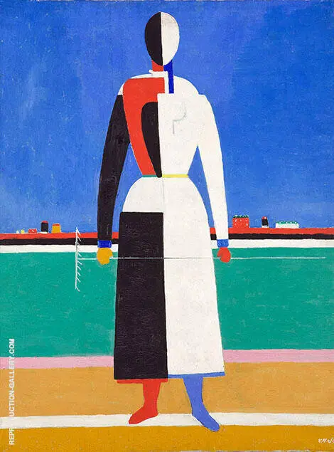Woman with Rake 1930 By Kazimir Malevich