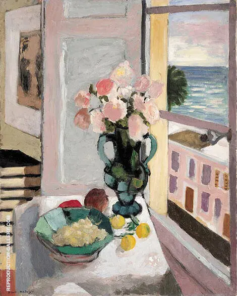 Safrano Roses at the Window 1925 By Henri Matisse