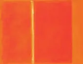 Orange with Vertical Line By Mark Rothko (Inspired By)