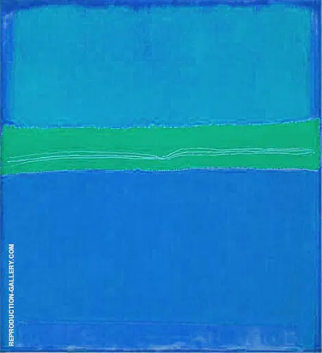 Blues with Green Band By Mark Rothko (Inspired By)