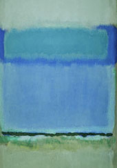 Blue and Green with Black Line By Mark Rothko (Inspired By)