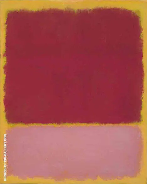 Plum and Pink over Yellow Portrait Format By Mark Rothko (Inspired By)