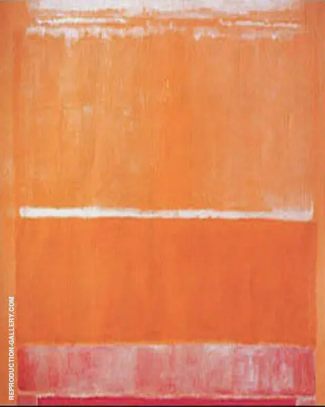 Raspberry Orange and White By Mark Rothko (Inspired By)