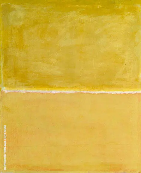 Yellow and Lemon with White Band By Mark Rothko (Inspired By)