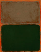 Green and Taupe on Orange By Mark Rothko (Inspired By)