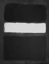 Black and Grey with White Band By Mark Rothko (Inspired By)