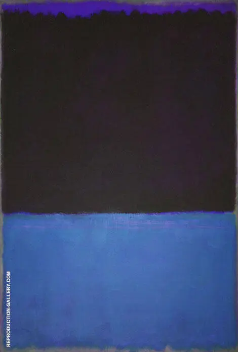 Black and Blue with Violet By Mark Rothko (Inspired By)