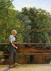 Boy Fishing 1909 By Lilla Cabot Perry