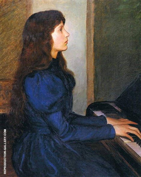 Alice Perry Playing by Heart 1897 | Oil Painting Reproduction