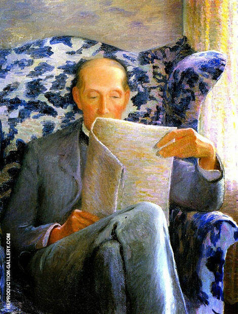 Thomas Sergeant Perry Reading a Newspaper | Oil Painting Reproduction
