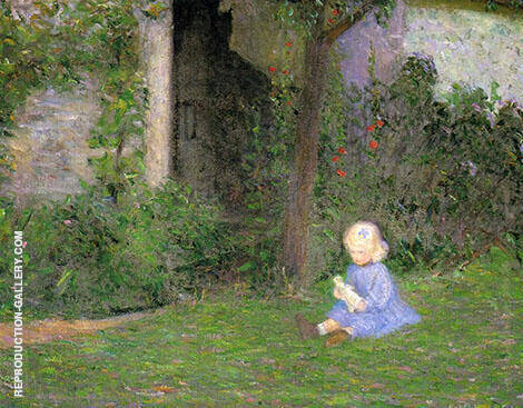Child in a Walled Garden, Giveny | Oil Painting Reproduction