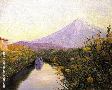 Fuji From the Canal Iwabuchi 1901 By Lilla Cabot Perry