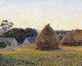 Haystacks Giverny 1896 By Lilla Cabot Perry
