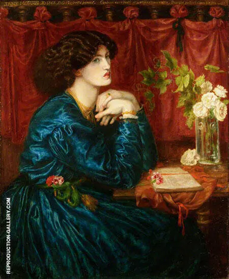 Jane Morris The Blue Silk Dress By Dante Gabriel Rossetti
