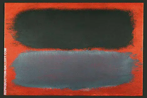 Charcoal and Grey on Tangerine By Mark Rothko (Inspired By)