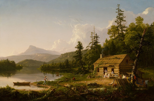 Home in The Woods 1847 by Thomas Cole | Oil Painting Reproduction