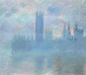 Houses of Parliament London c1900 By Claude Monet