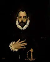 The Knight with His Hand on His Breast By El Greco