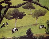Cows in a Field By Roger de La Fresnaye