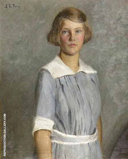 Portrait of Anita Grew as a Young Girl By Lilla Cabot Perry