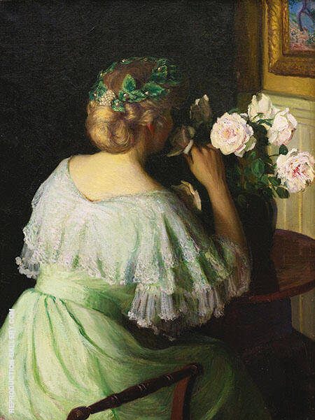 The Scent of Roses by Lilla Cabot Perry | Oil Painting Reproduction