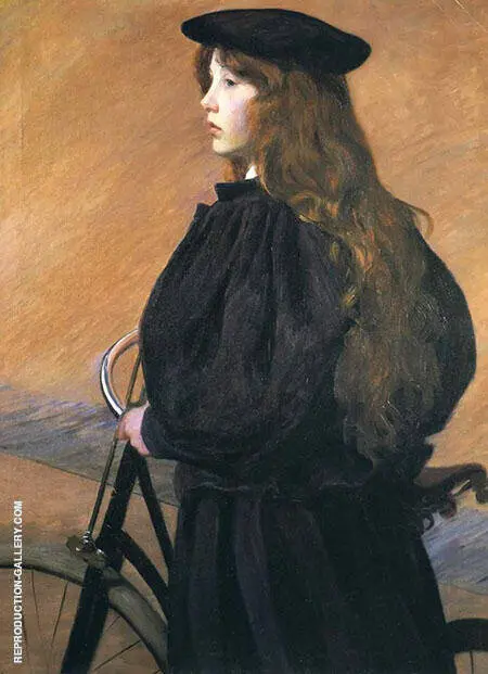 Young Bicyclist By Lilla Cabot Perry