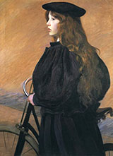 Young Bicyclist By Lilla Cabot Perry